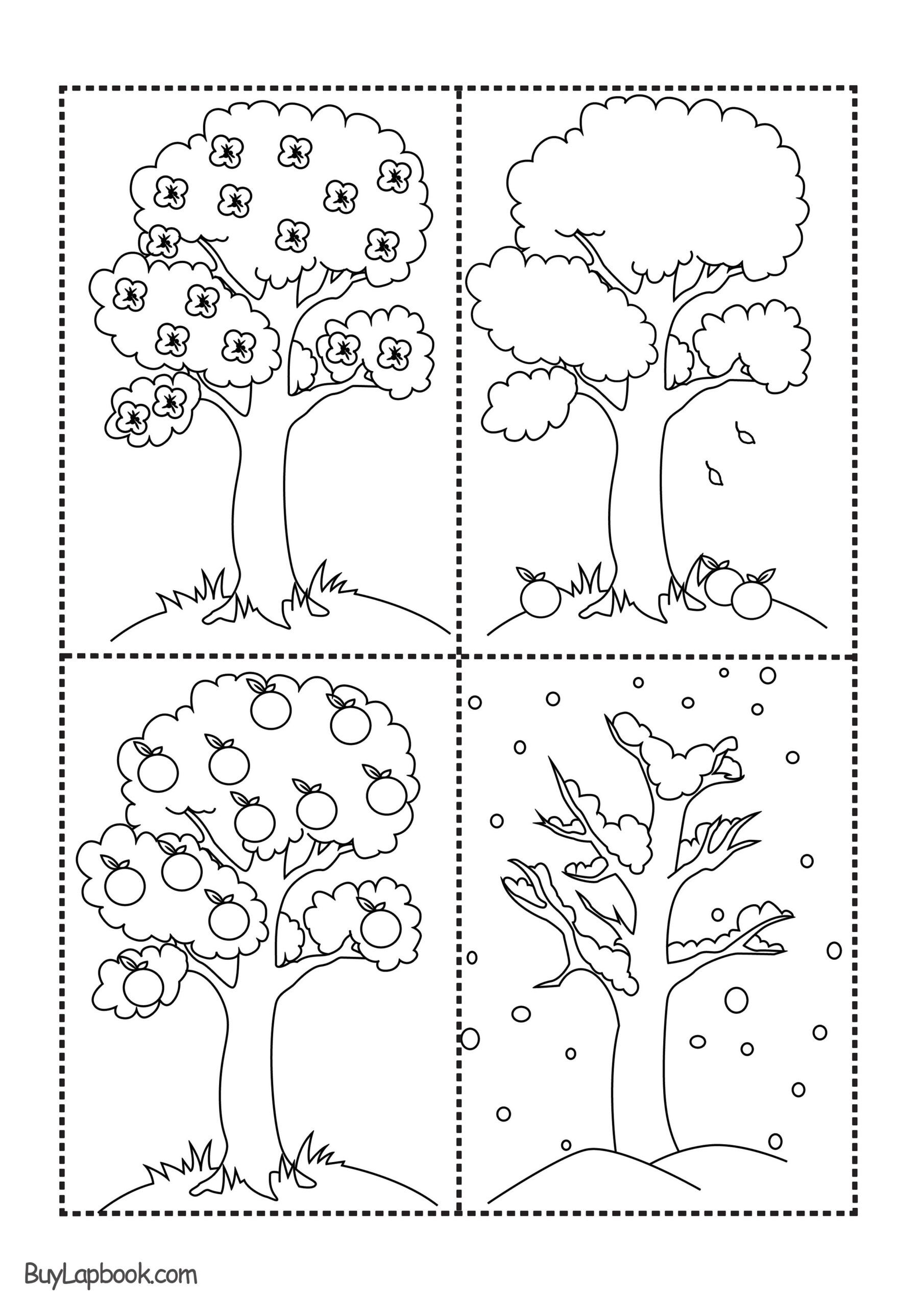 The Four Seasons Of The Apple Tree Printables | Buylapbook within Free Printable Pictures of the Four Seasons