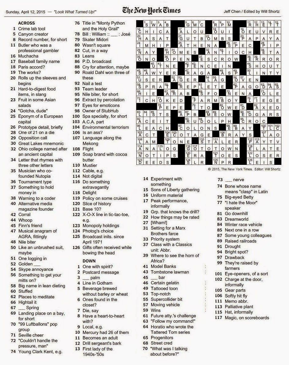 The New York Times Crossword In Gothic | Crossword Puzzles in New York Times Crossword Printable Free