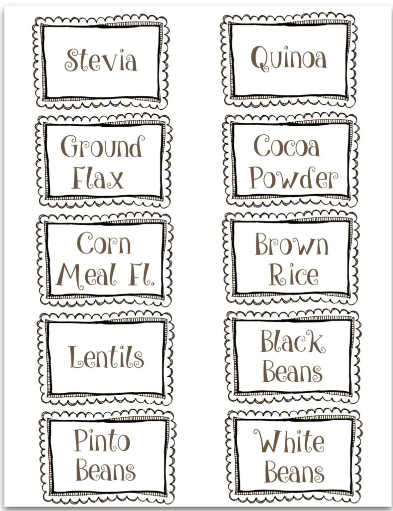 Thm Pantry Labels (Free Printables) - Mrs. Criddles Kitchen inside Free Printable Pantry Labels