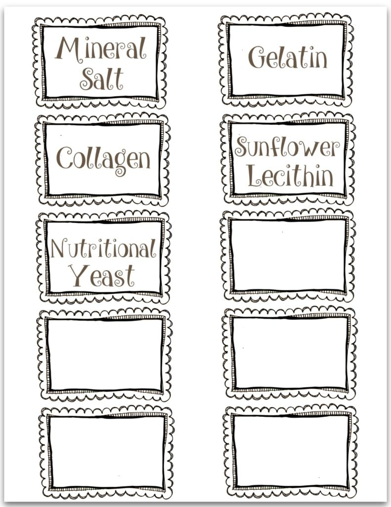 Thm Pantry Labels (Free Printables) - Mrs. Criddles Kitchen with regard to Free Printable Pantry Labels