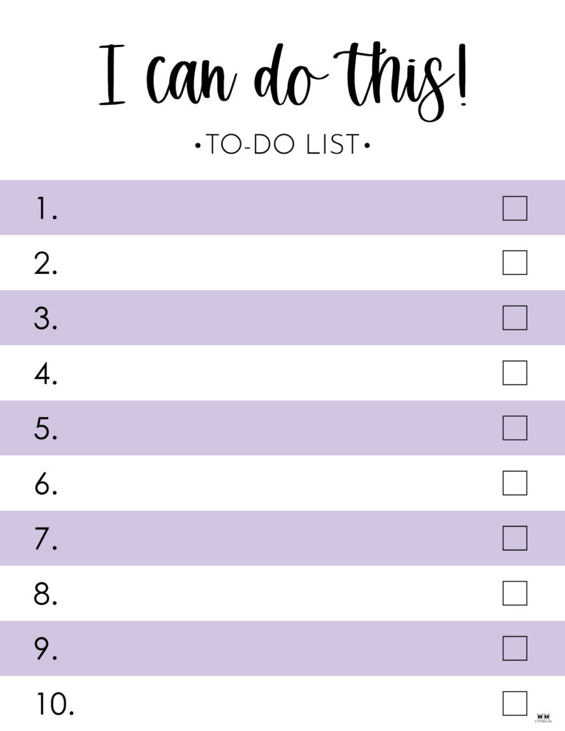 To Do Lists - 31 Free Printables | Printabulls regarding Free Printable Kids To Do List