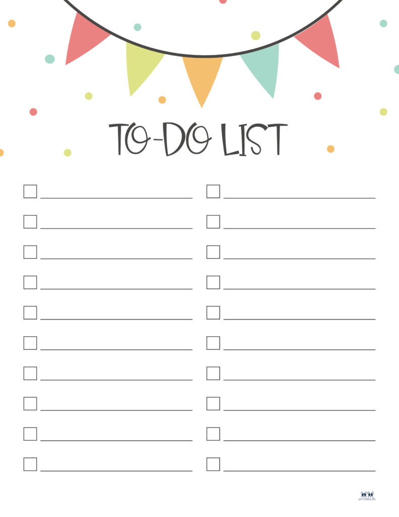 To Do Lists - 31 Free Printables | Printabulls with regard to Free Printable List Paper