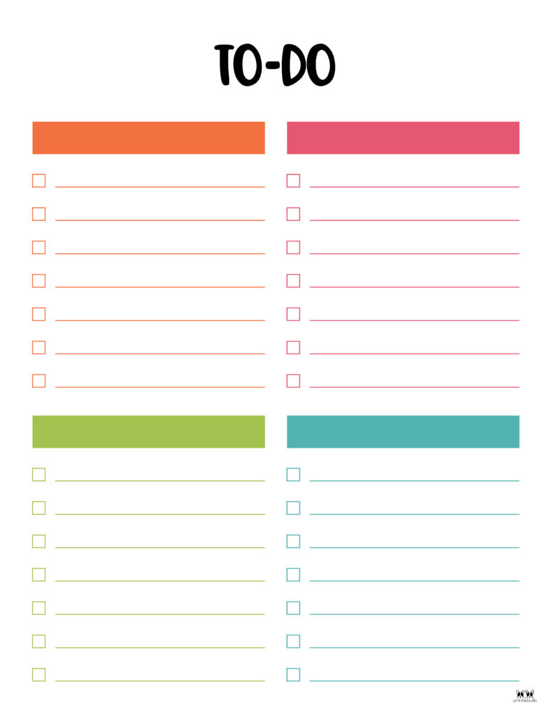 To Do Lists - 31 Free Printables | Printabulls within Free Printable Task Organizer