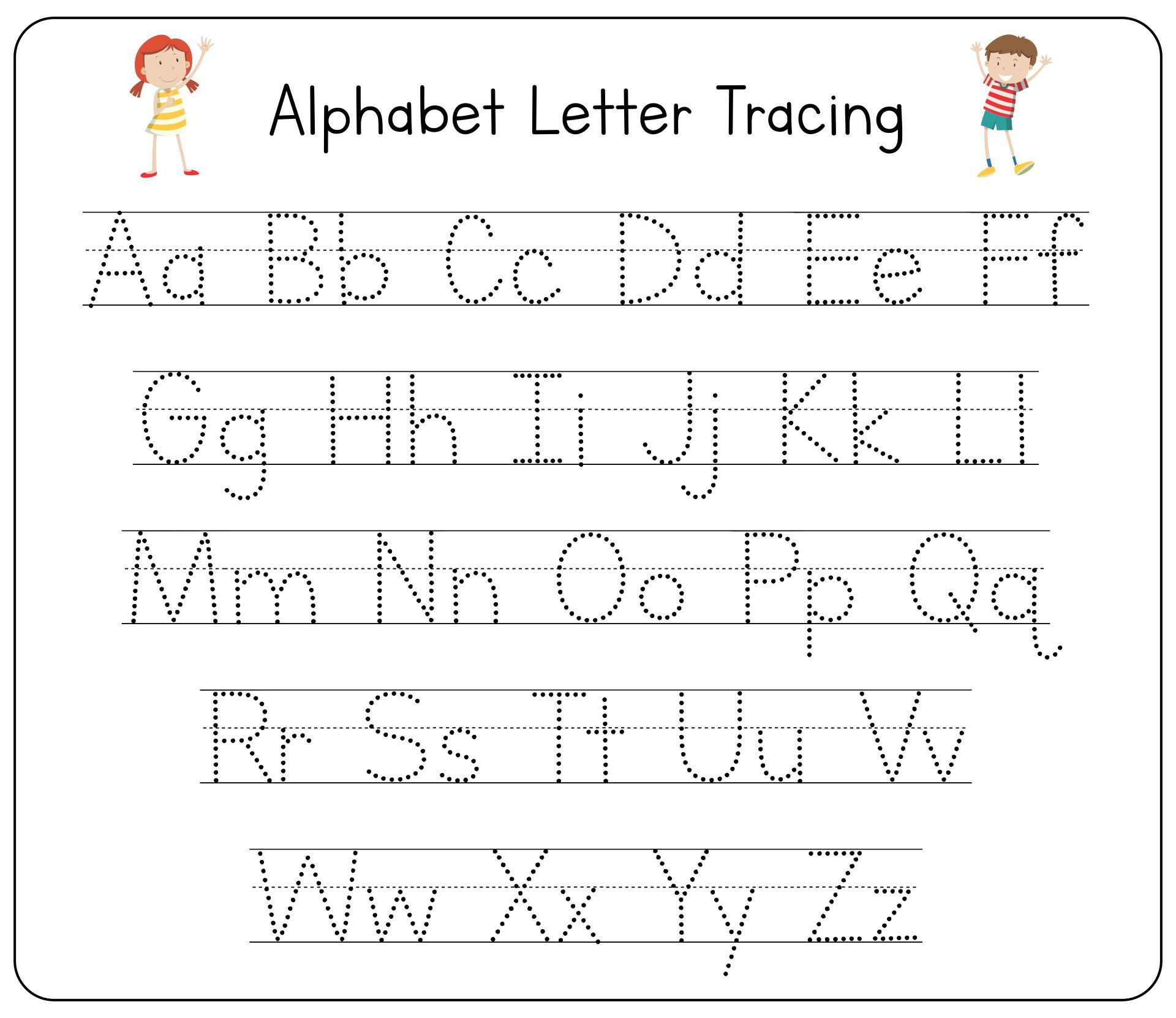 Tracing Letters Template | Letter Tracing Printables, Free in Free Printable Tracing Letters