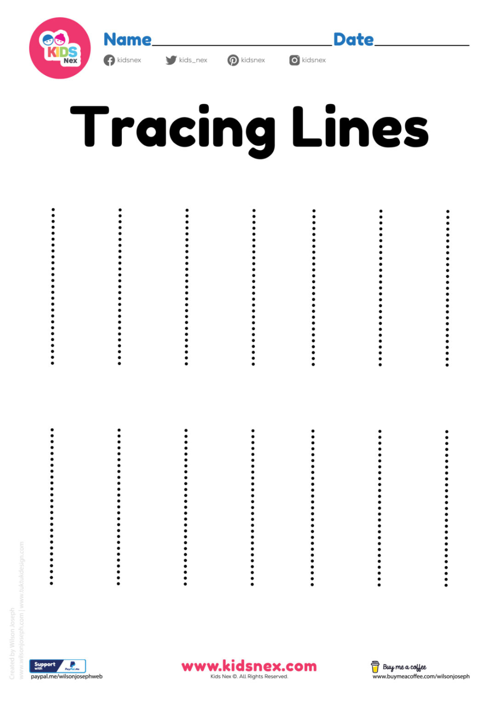 Tracing Lines Worksheet For Preschool And Kindergarten in Free Printable Preschool Worksheets Tracing Lines