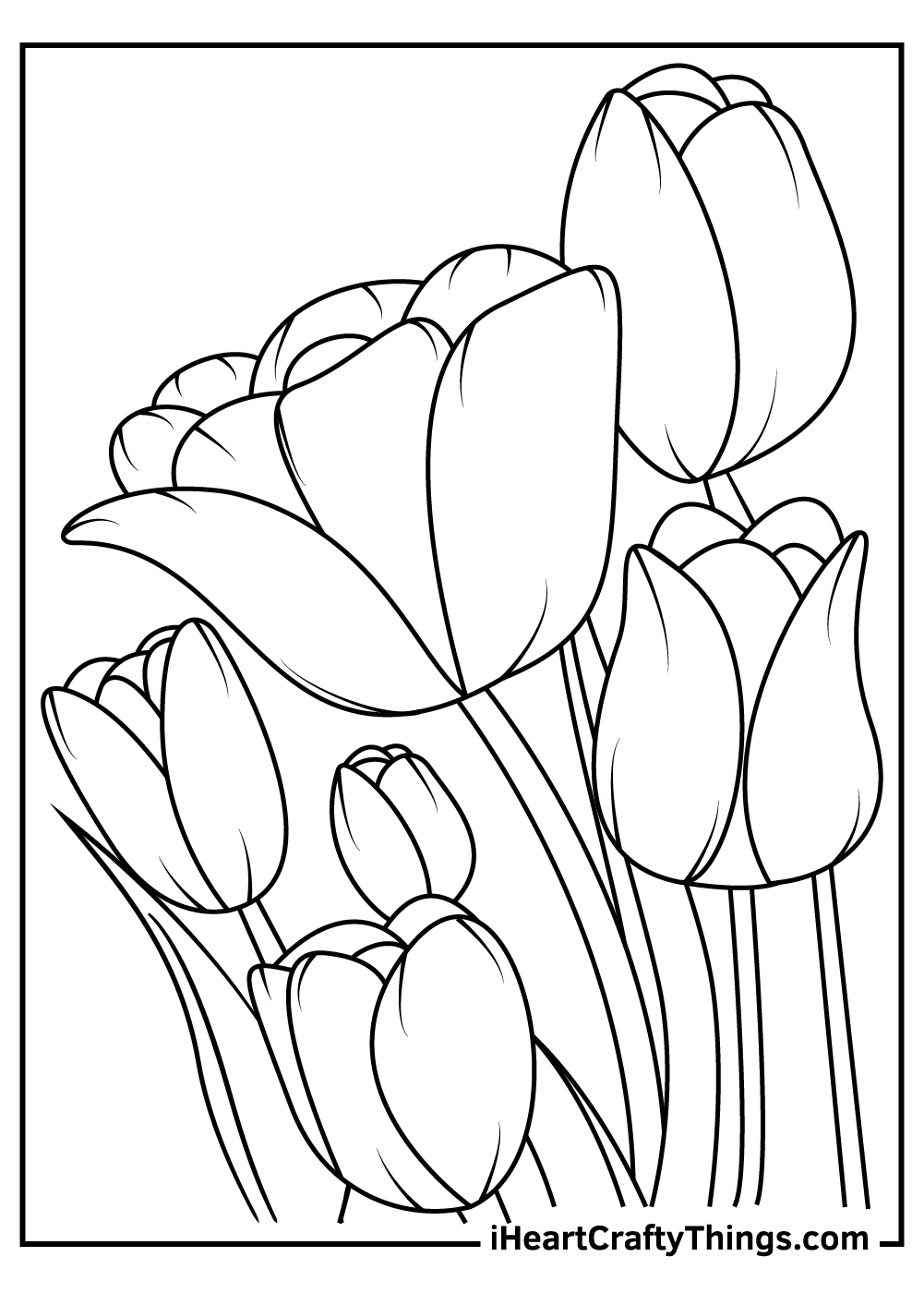 Tulip Coloring Pages (Updated 2023) with regard to Free Printable Tulip Coloring Pages