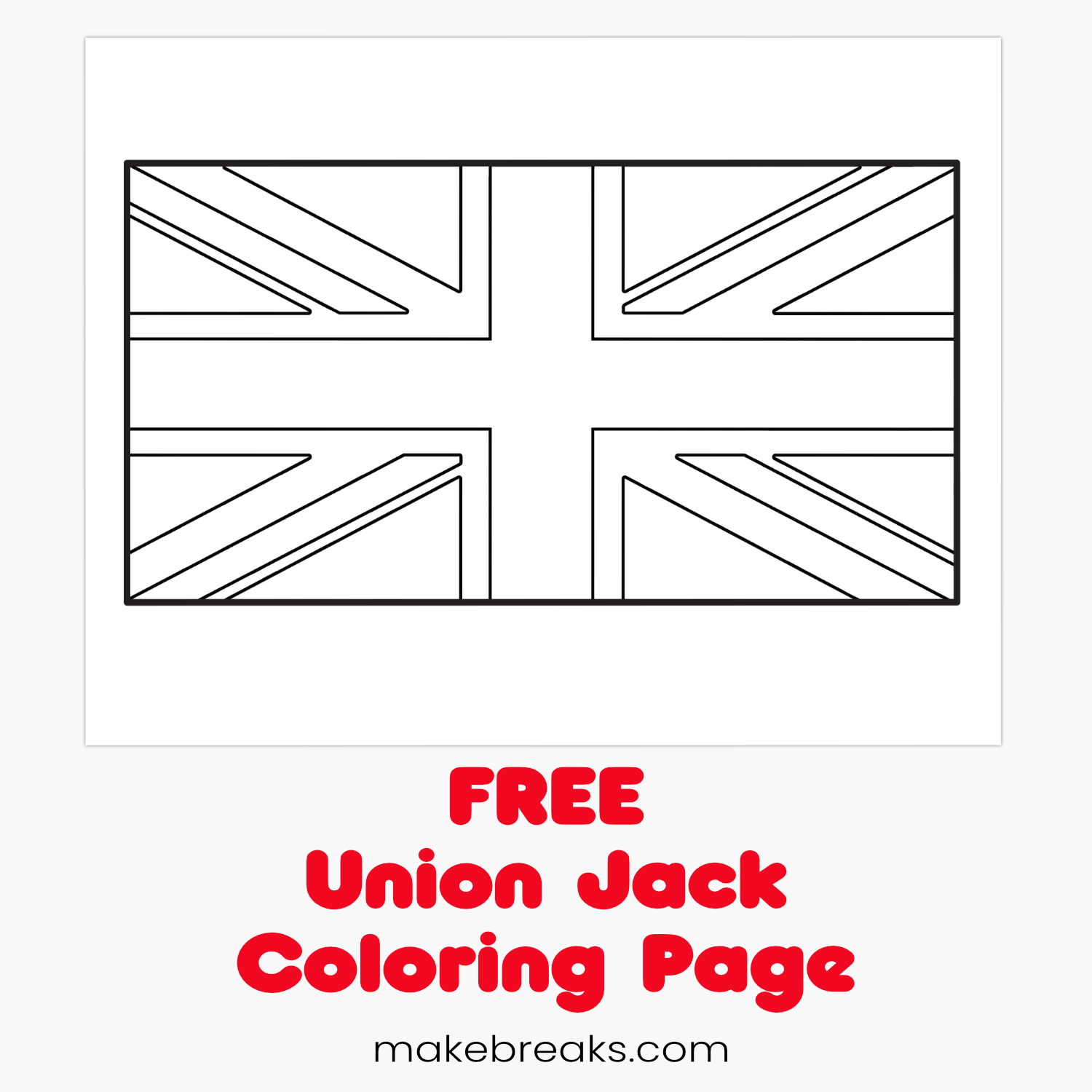 Union Jack Archives - Make Breaks in Free Printable Union Jack Flag To Colour