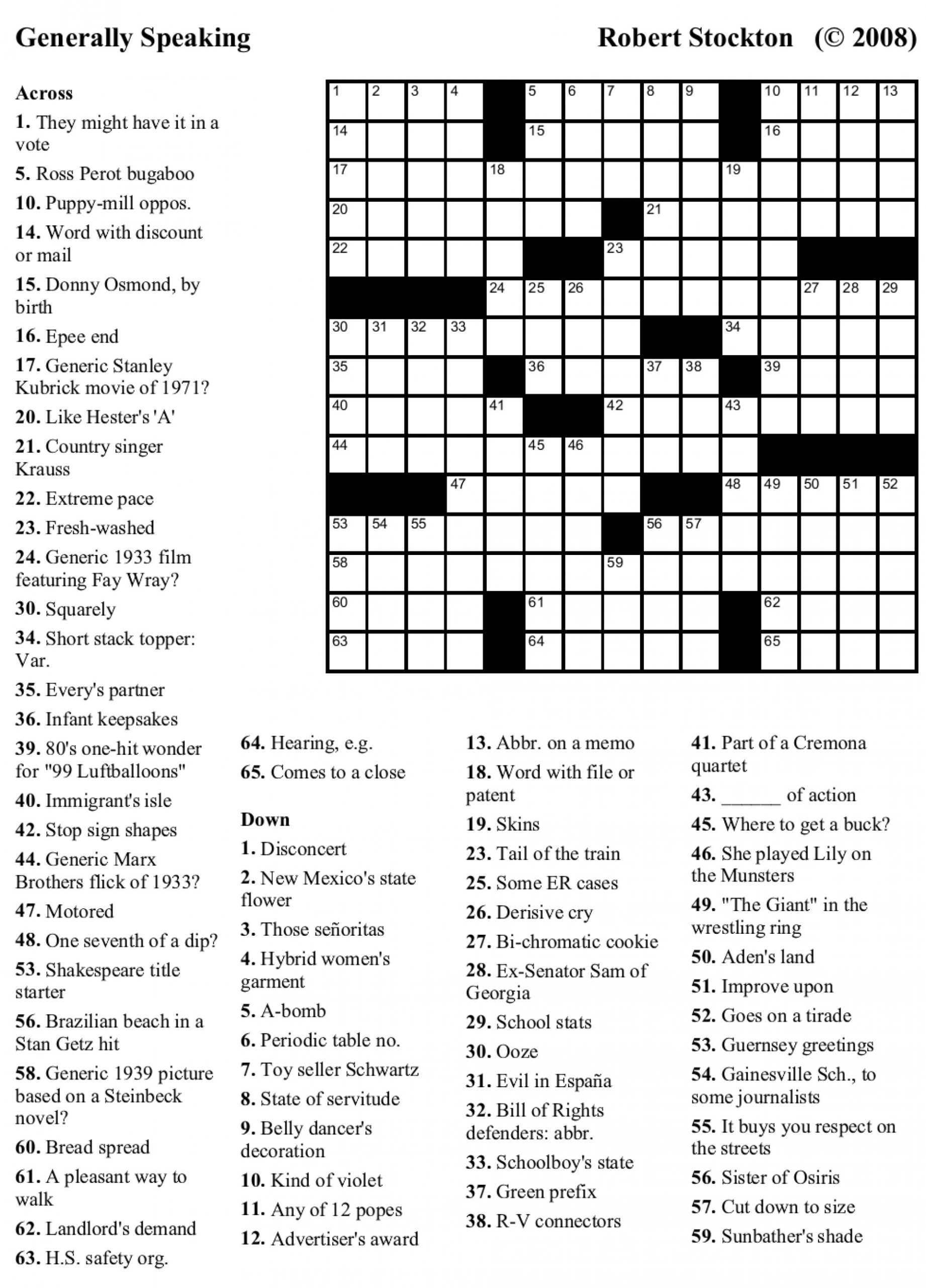 Usa Today Crosswords - Recipepilot within Free Printable Crosswords Usa Today