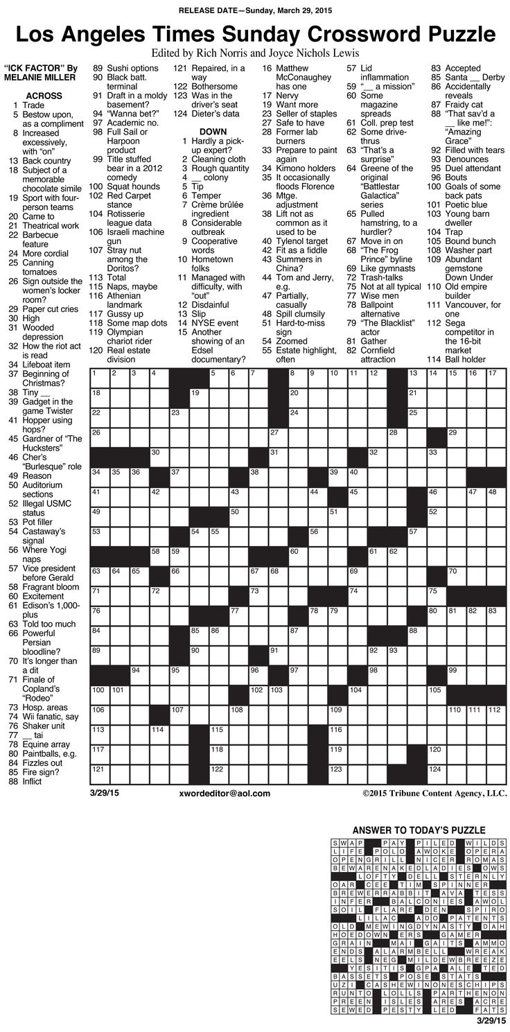 Usa Today Printable Crossword Puzzles 2015 | Printable Crossword in Free Printable Crosswords Usa Today