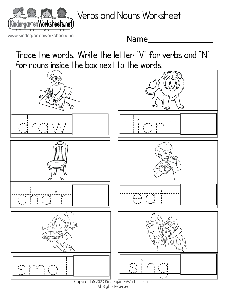 Verbs And Nouns Worksheet - Free Printable, Digital, &amp;amp; Pdf in Free Printable Verb Worksheets