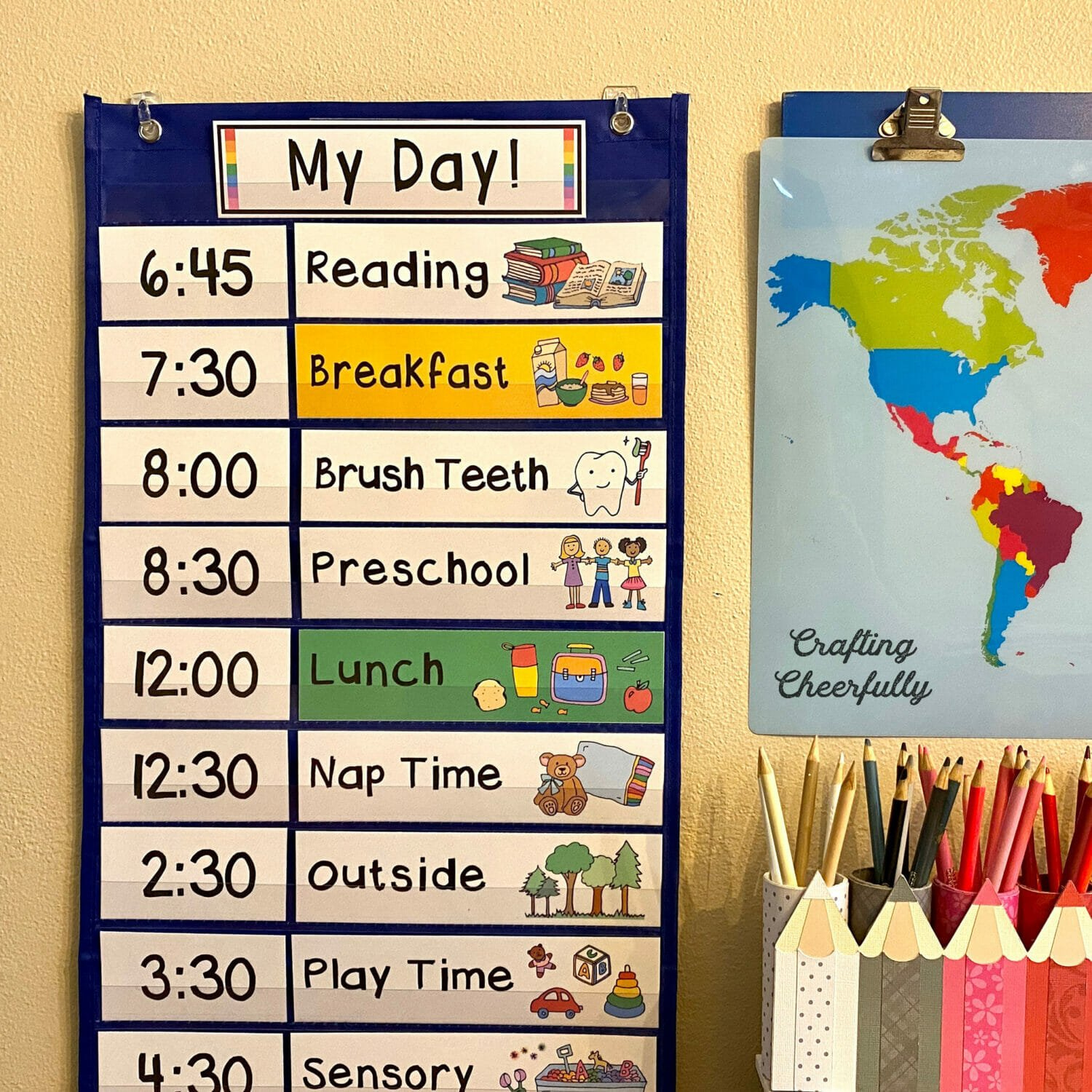 Visual Schedule Cards - Crafting Cheerfully for Free Printable Schedule Cards for Preschool