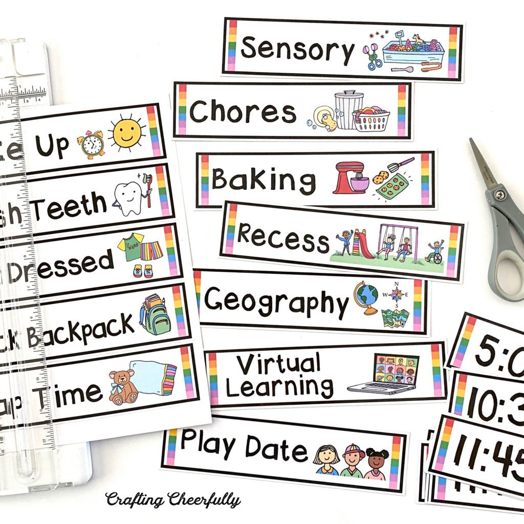 Visual Schedule Cards - Crafting Cheerfully intended for Free Printable Picture Schedule Cards