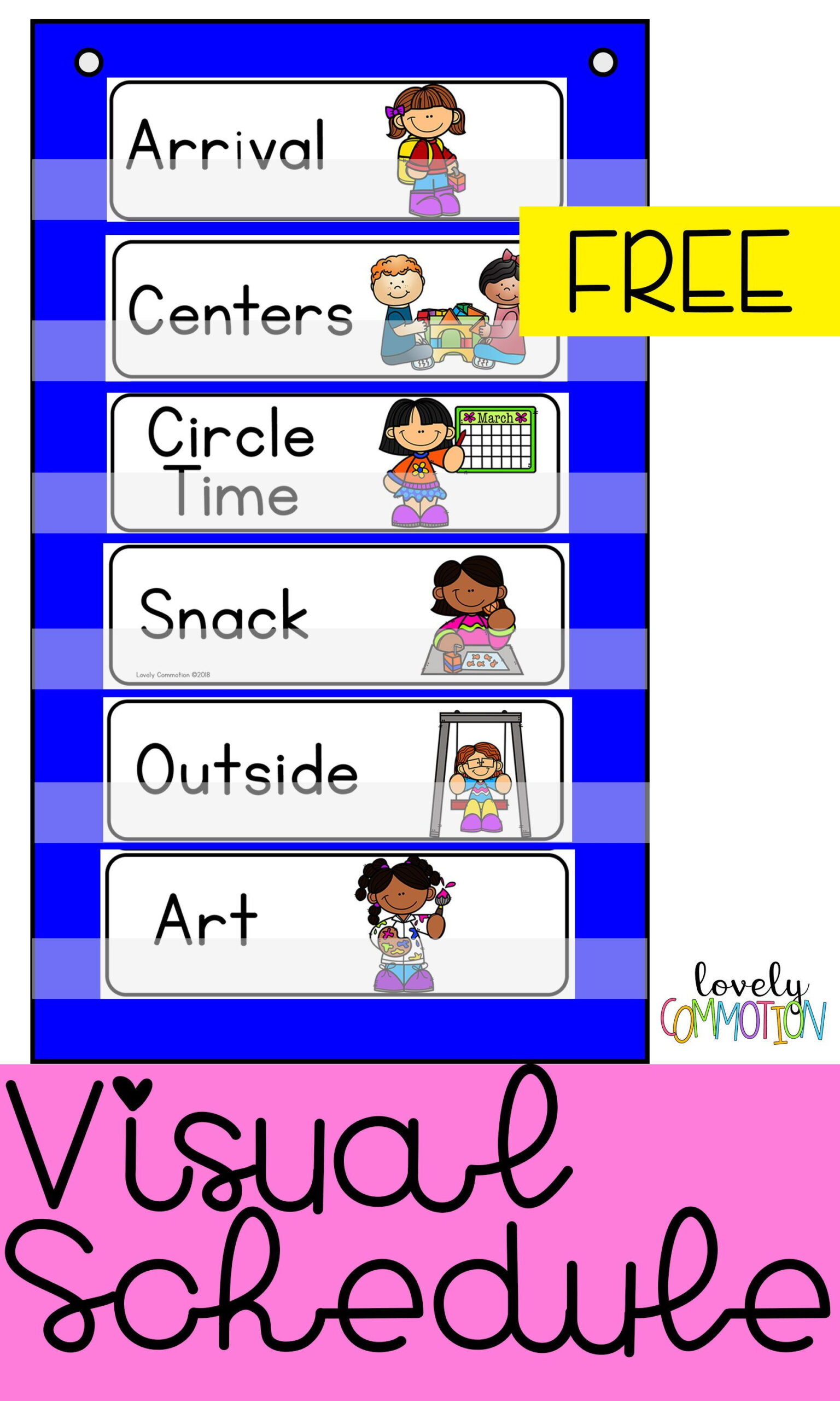 Visual Schedules For Preschool (Free Printable) | Preschool throughout Free Printable Picture Schedule for Preschool