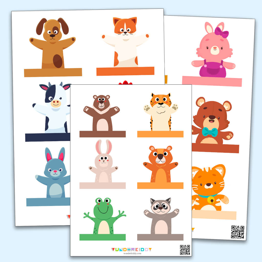 Vorlage «Fingerpuppen» - Kostenlos Herunterladen Oder Ausdrucken with Free Printable Finger Puppet Templates