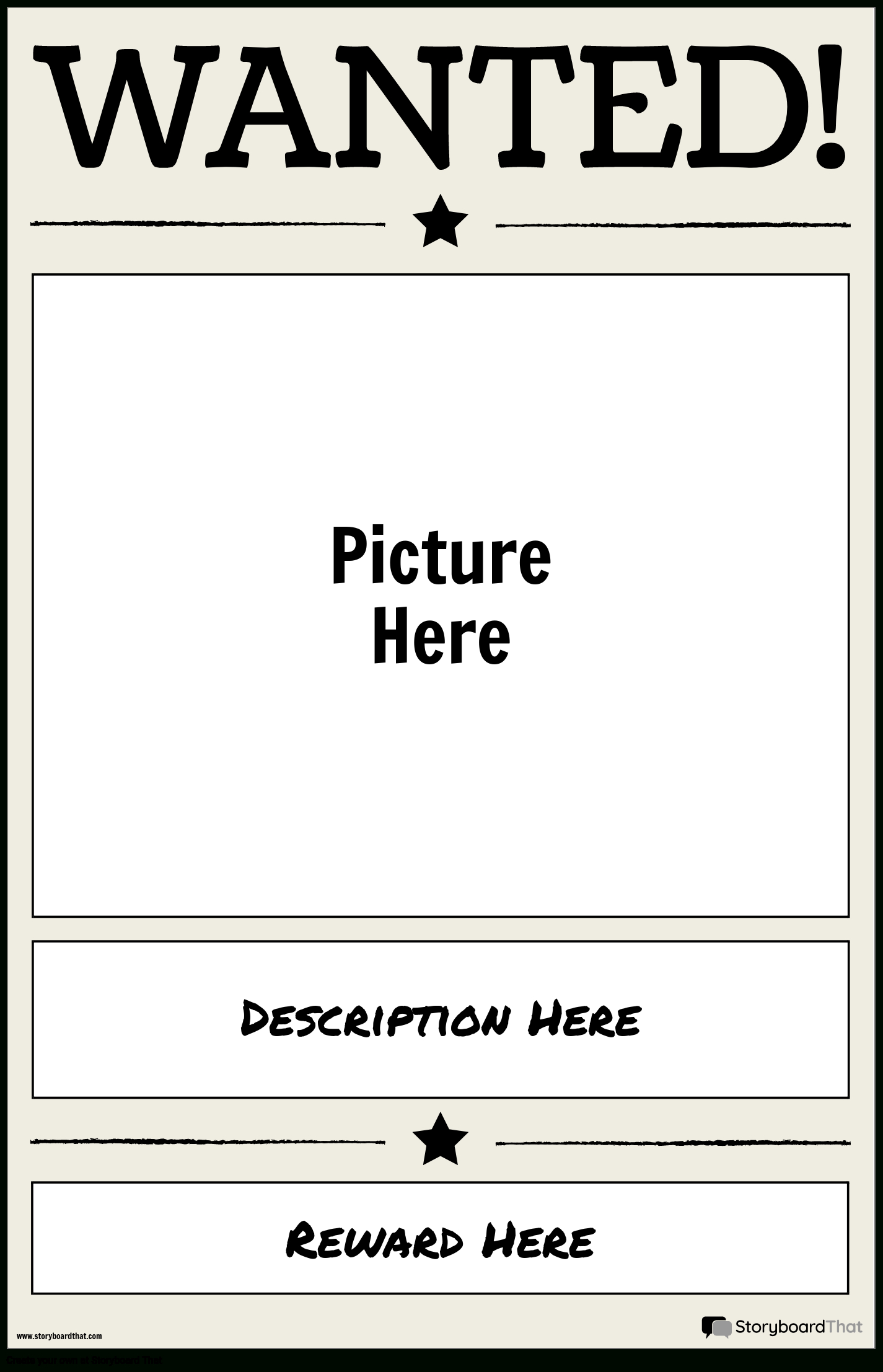 Wanted Poster Maker: Free Templates For Custom Wanted Poster regarding Wanted Poster Printable Free