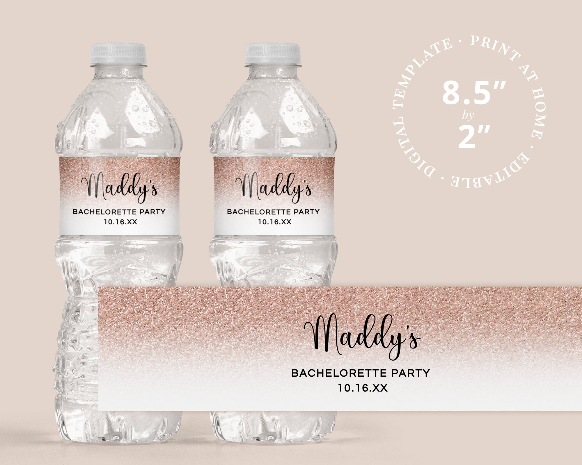 Water Bottle Labels Bachelorette - Etsy pertaining to Free Printable Water Bottle Labels Bachelorette