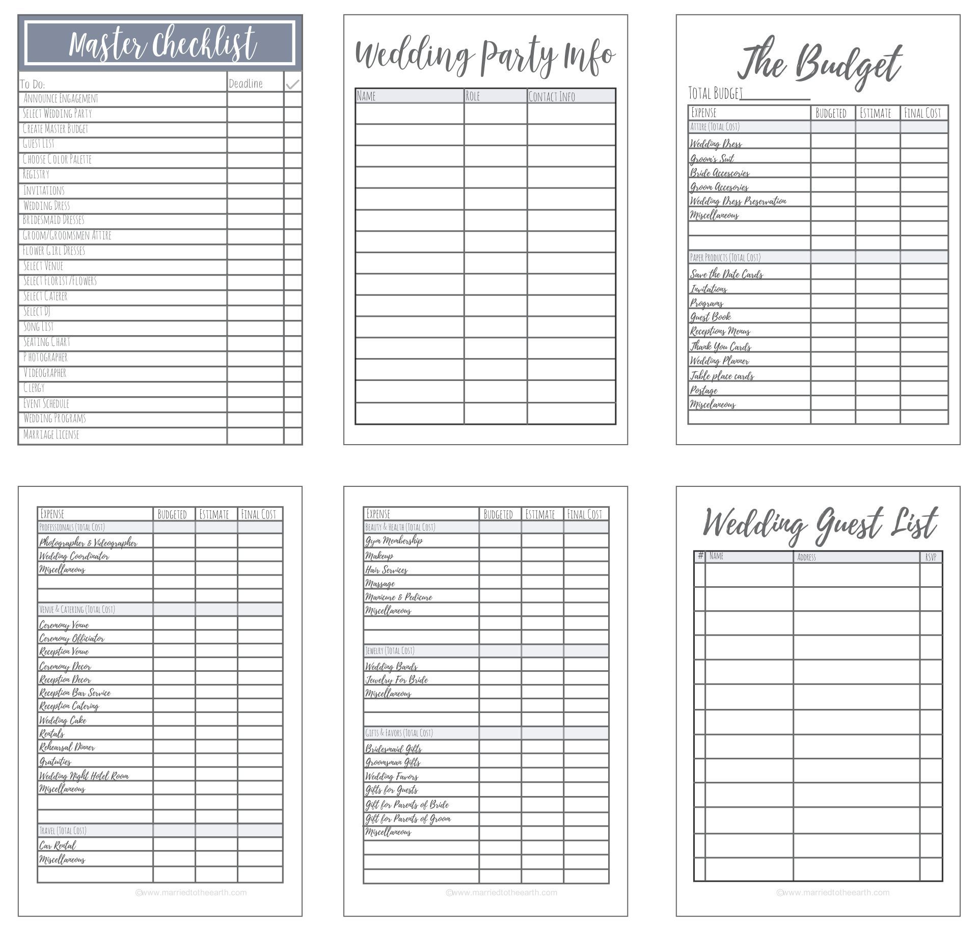 Wedding Planning - 10 Free Pdf Printables | Printablee | Wedding pertaining to Free Printable Wedding Planner