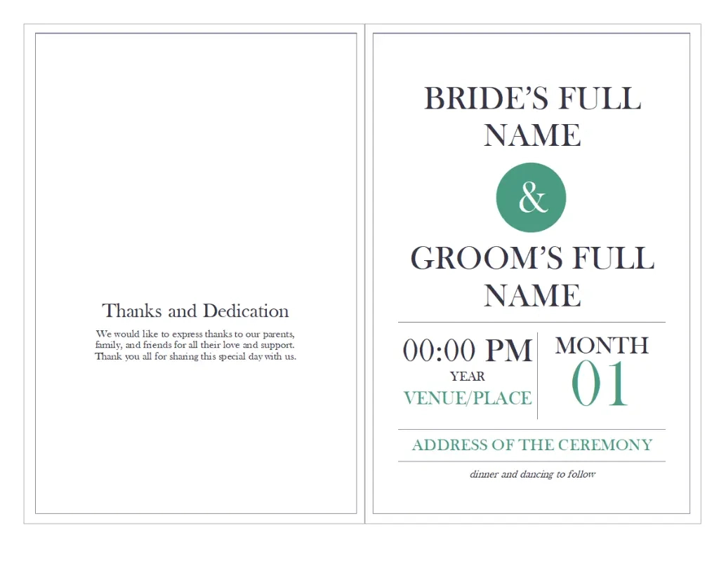 Wedding-Related Design Templates | Microsoft Create for Free Printable Wedding Program Templates Word