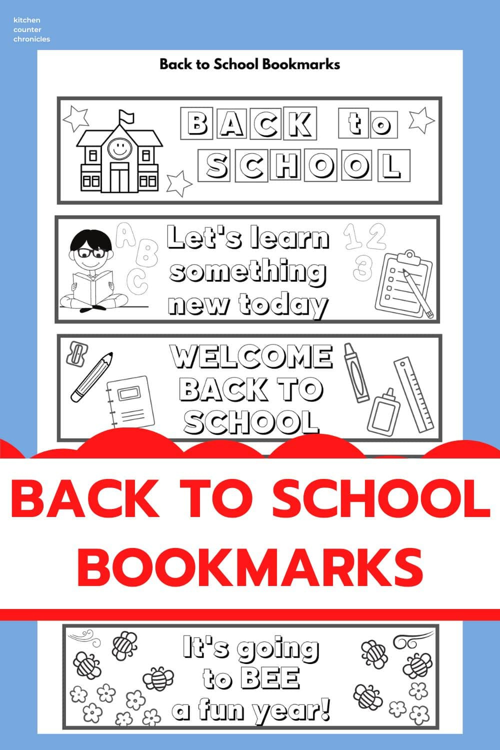 Welcome Back To School Coloring Bookmarks For Students with regard to Free Printable Back To School Bookmarks