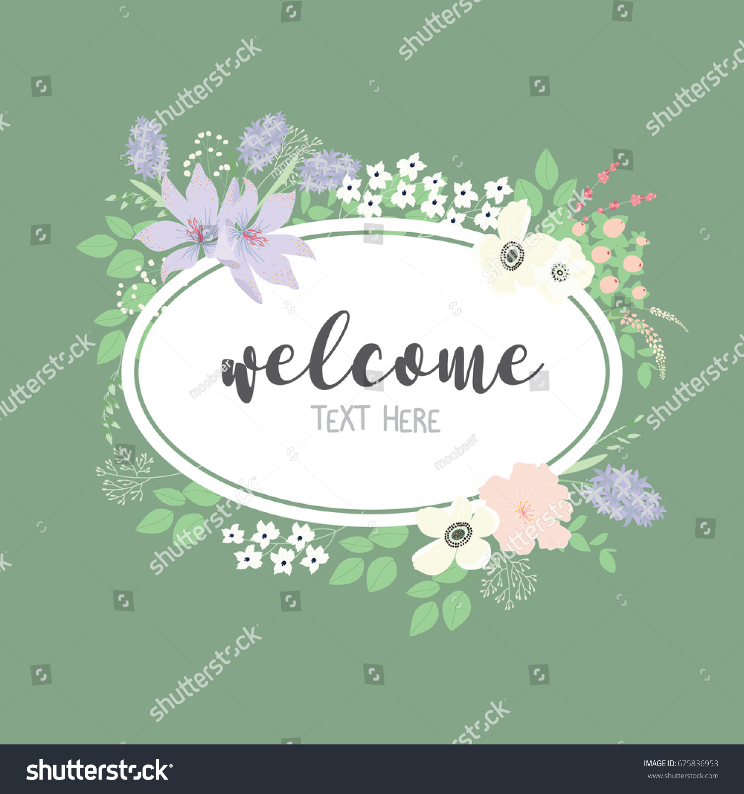 Welcome Card Template Stock Vector (Royalty Free) 675836953 pertaining to Free Printable Welcome Cards