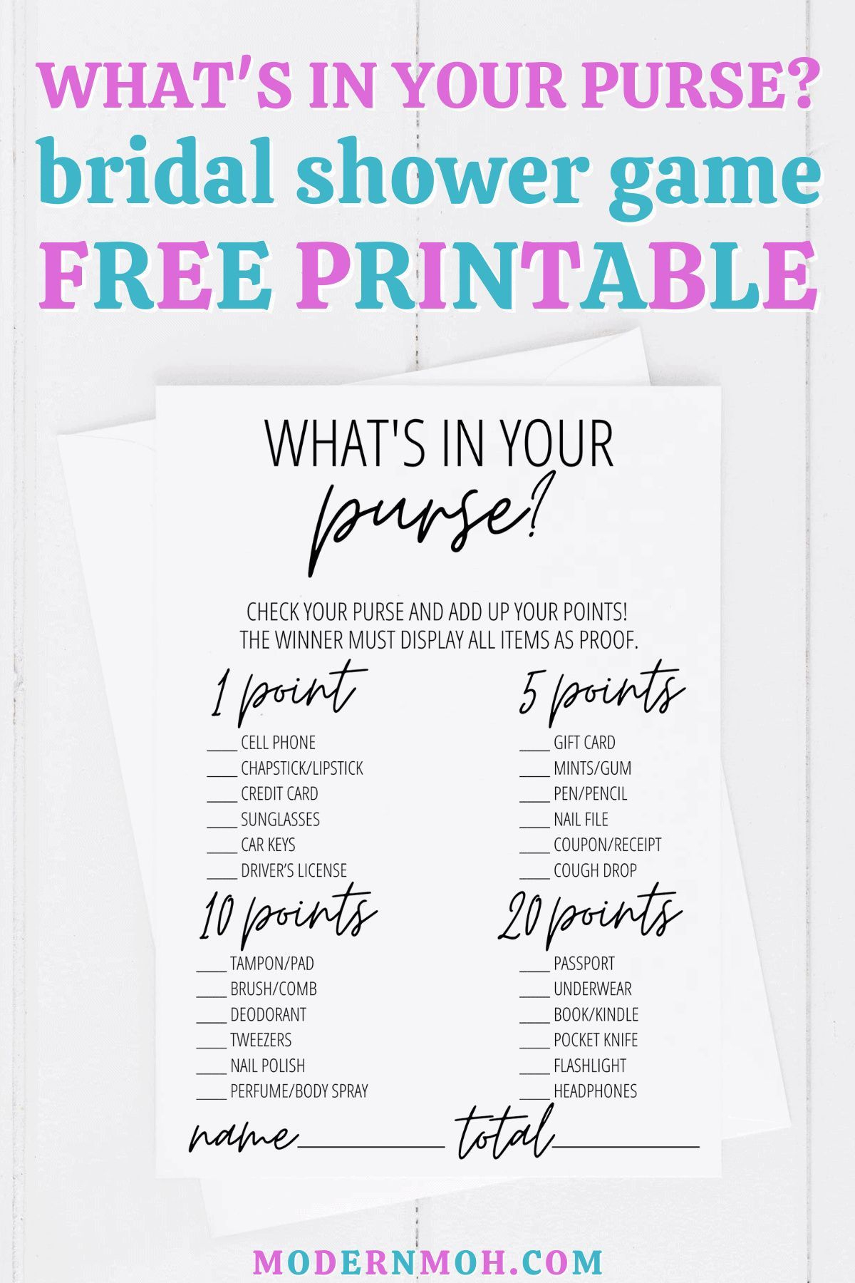 What&amp;#039;S In Your Purse? Game Free Printable | Free Bridal Shower intended for Free Printable Bridal Shower Games What&amp;#039;S In Your Purse