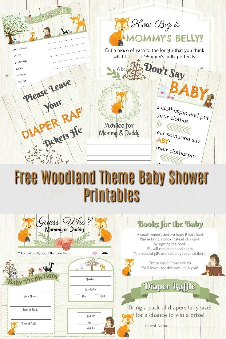 Whimsical Woodland Themed Baby Shower for Free Woodland Baby Shower Printables