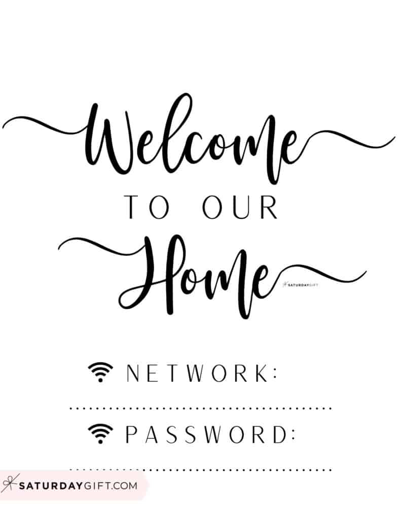 Wifi Password Sign - 11 Cute &amp;amp; Free Printable Templates intended for Free Printable Wifi Sign