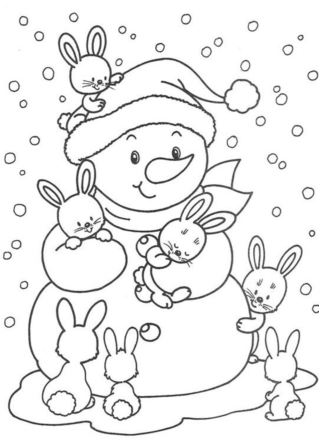 Winter Printable Coloring Pages Free &amp;amp; Book For Kids. for Free Printable Winter Coloring Pages