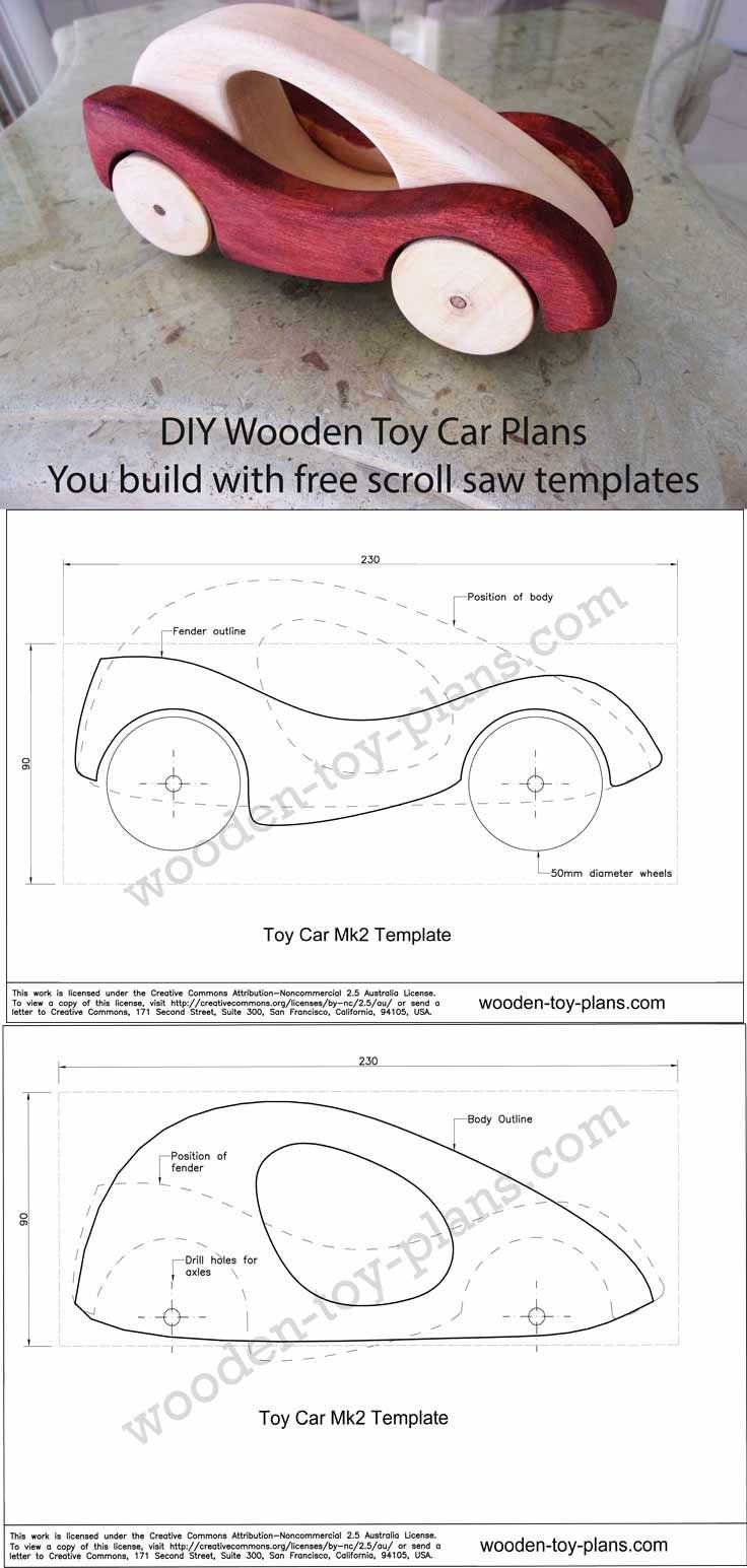 Wooden Car Designs Full Size Template You Can Download And Print throughout Free Wooden Toy Plans Printable