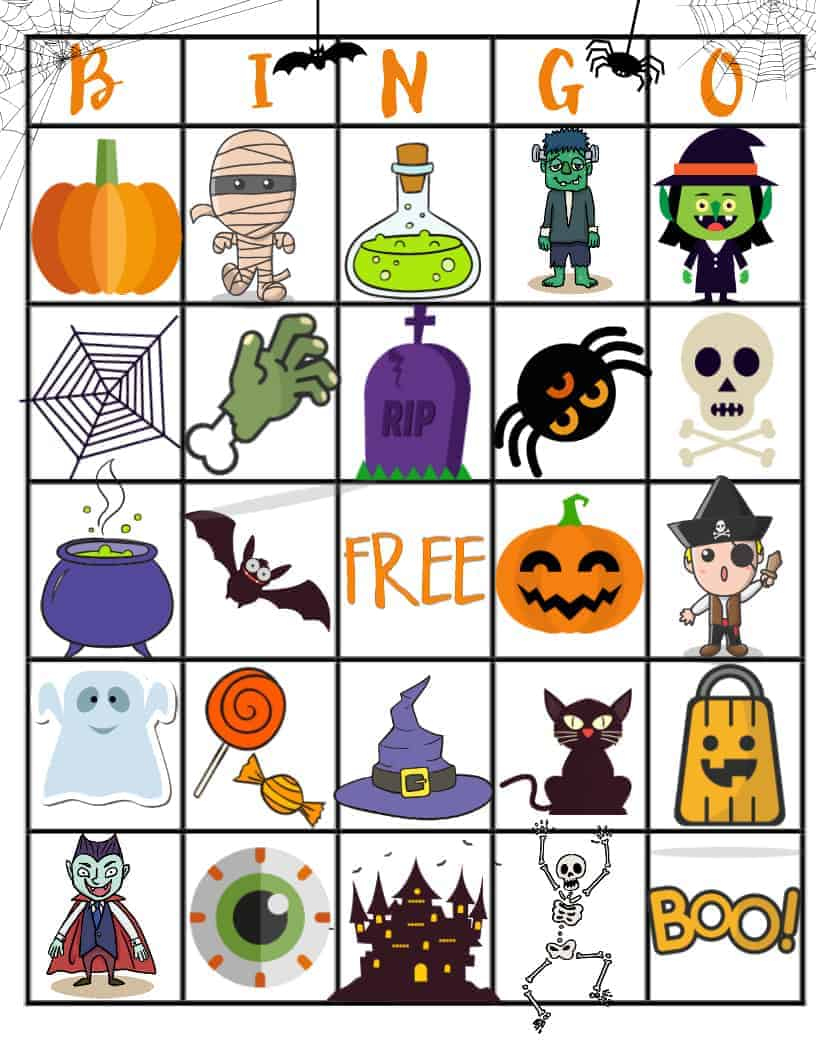 Your Kids Will Love This Free Spooky Halloween Printable Bingo Board with Free Printable Halloween Bingo