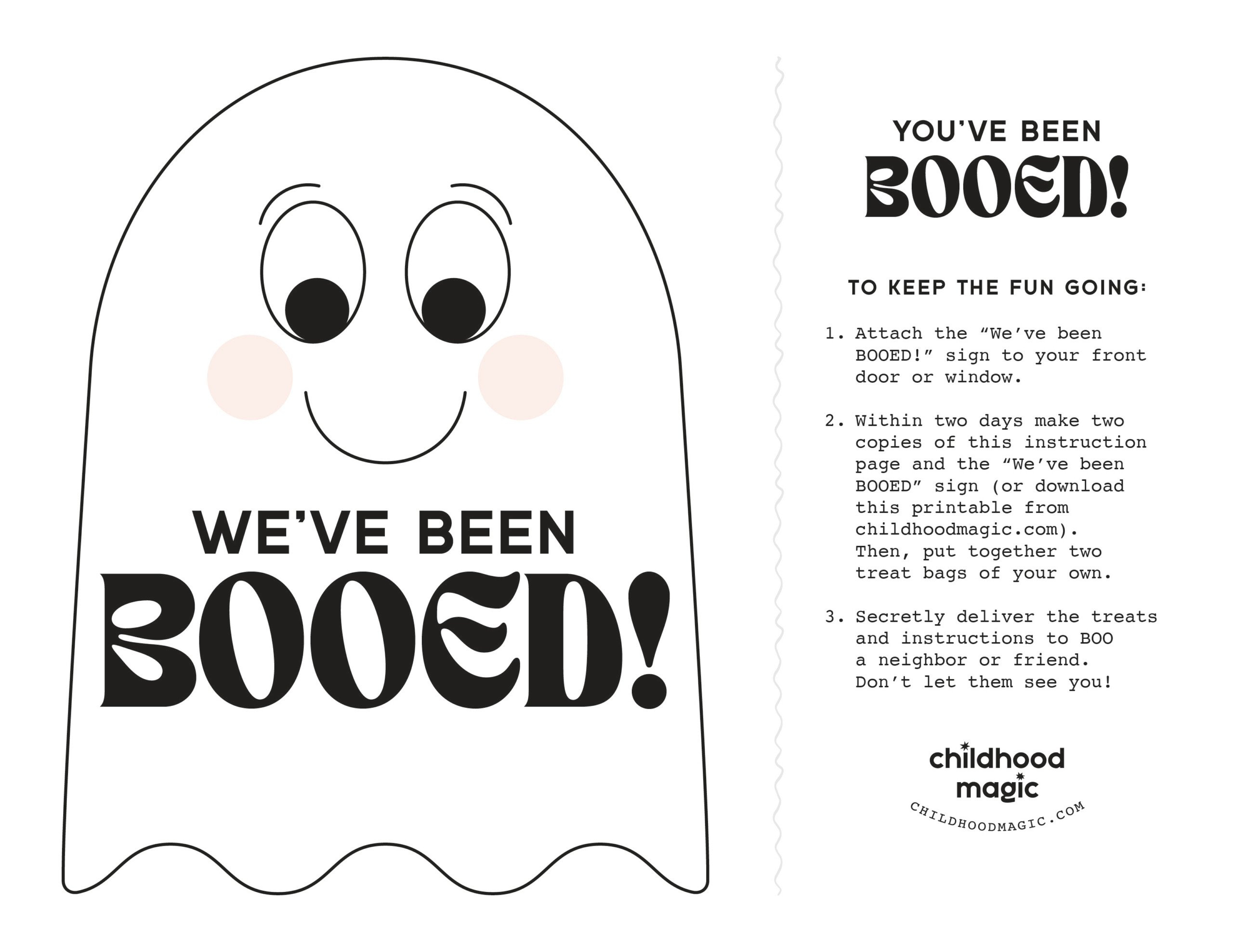 You&amp;#039;Ve Been Booed! (Free Printable) - Childhood Magic inside We Ve Been Booed Free Printable