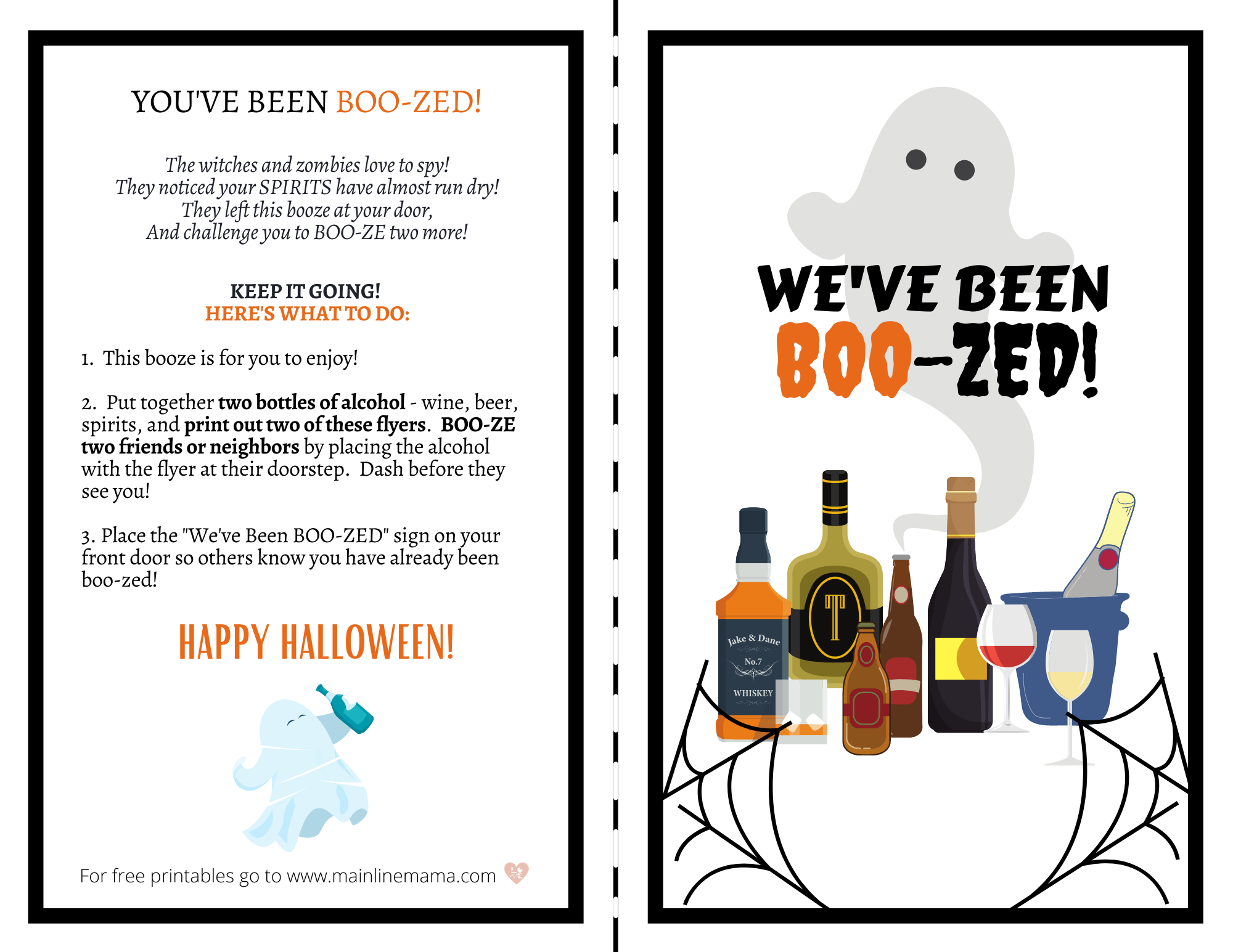 You&amp;#039;Ve Been Boozed Printable - Main Line Mama for You Ve Been Boozed Free Printable