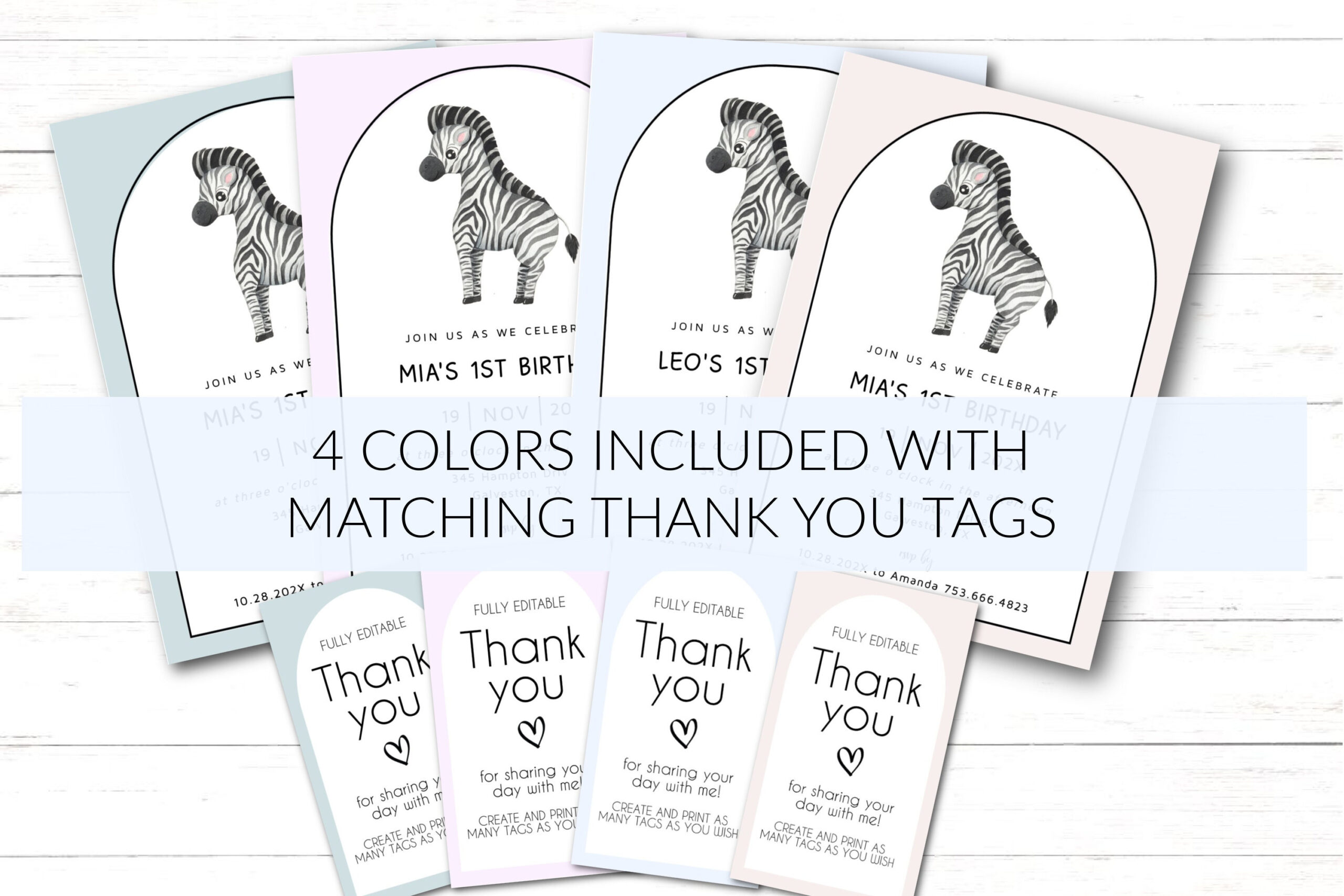 Zebra Birthday Invitation Baby Zebra Party Invitation Animal inside Zebra Invitations Printable Free